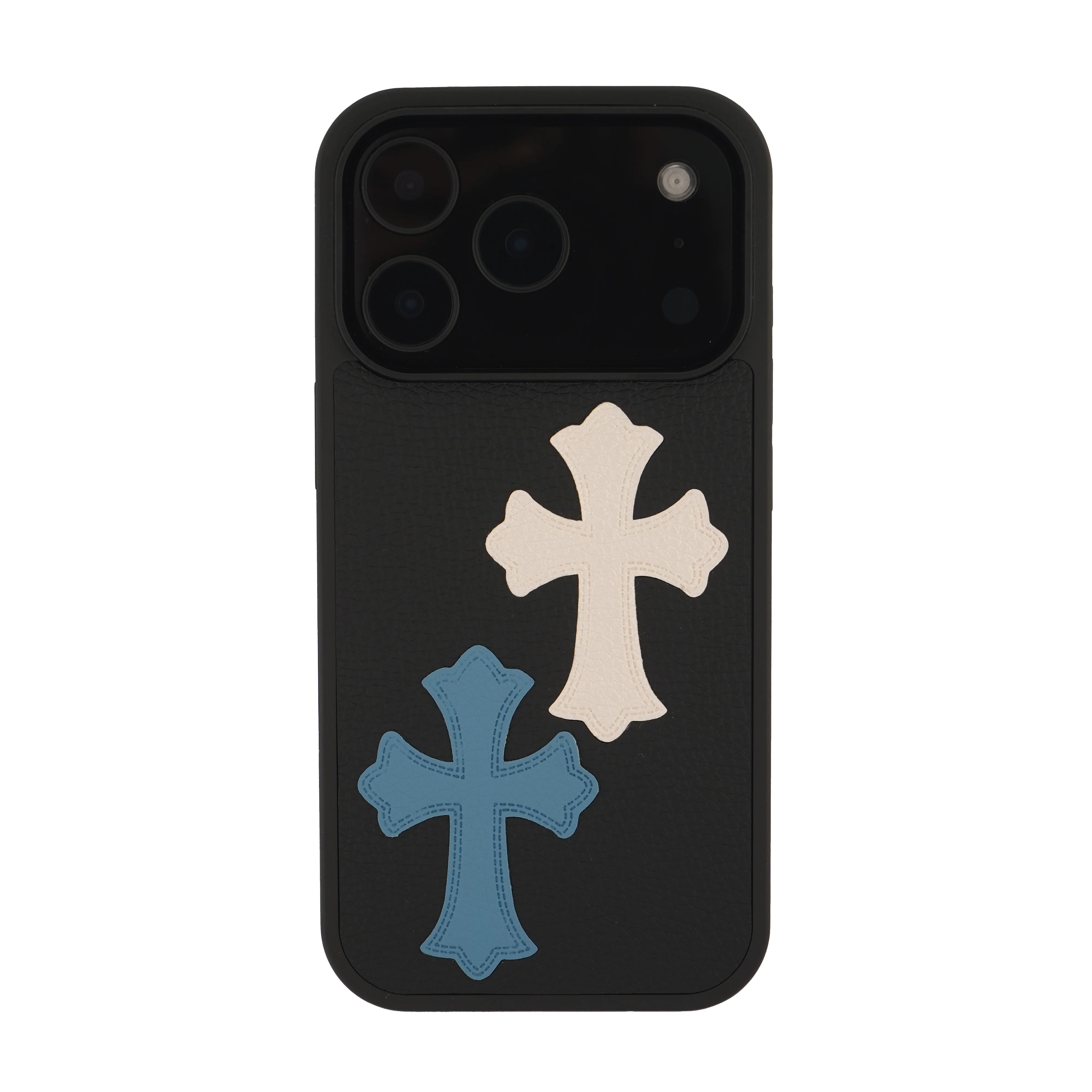 Cross Heart Leather Blue/White iPhone Case - Image 11