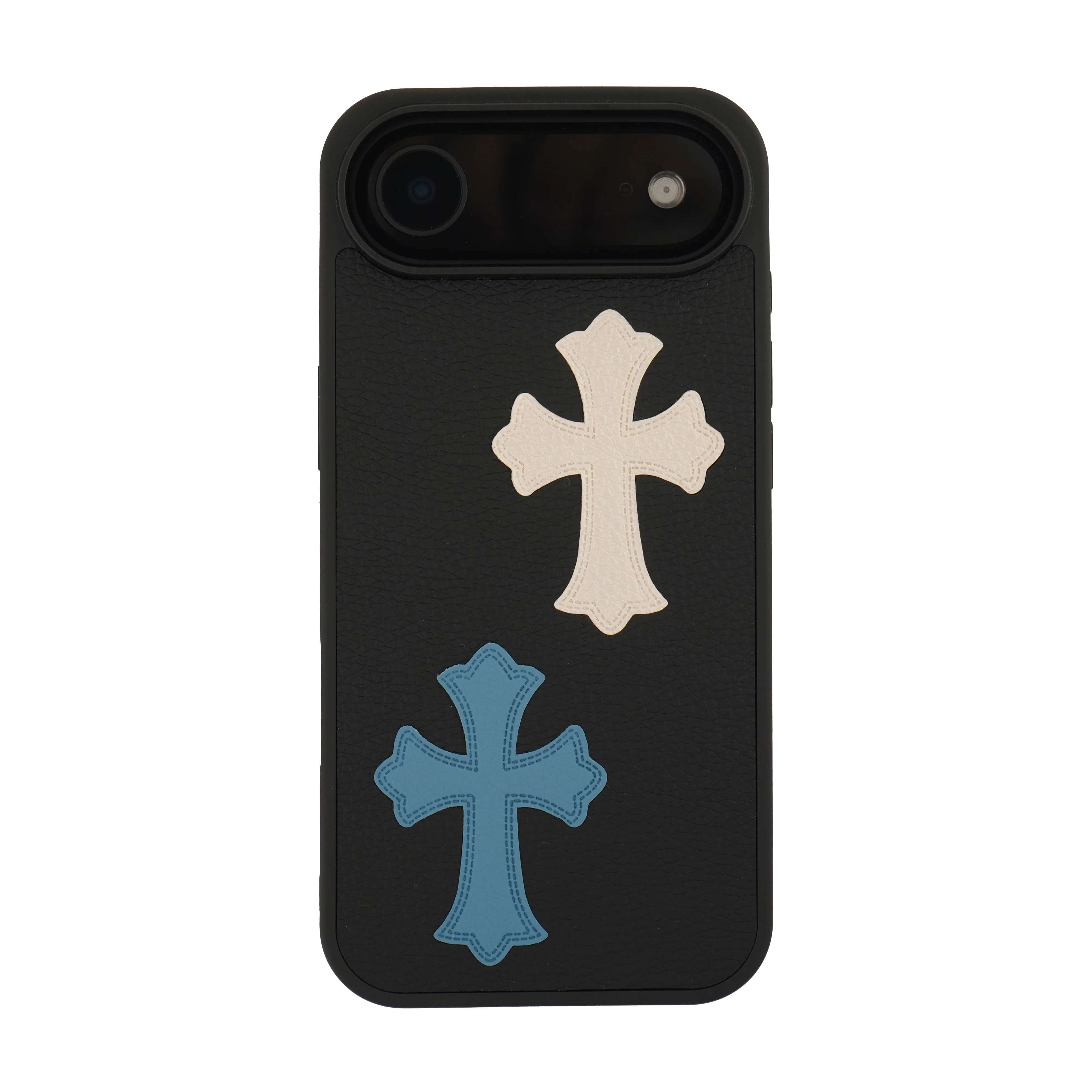 Cross Heart Leather Blue/White iPhone Case - Image 9